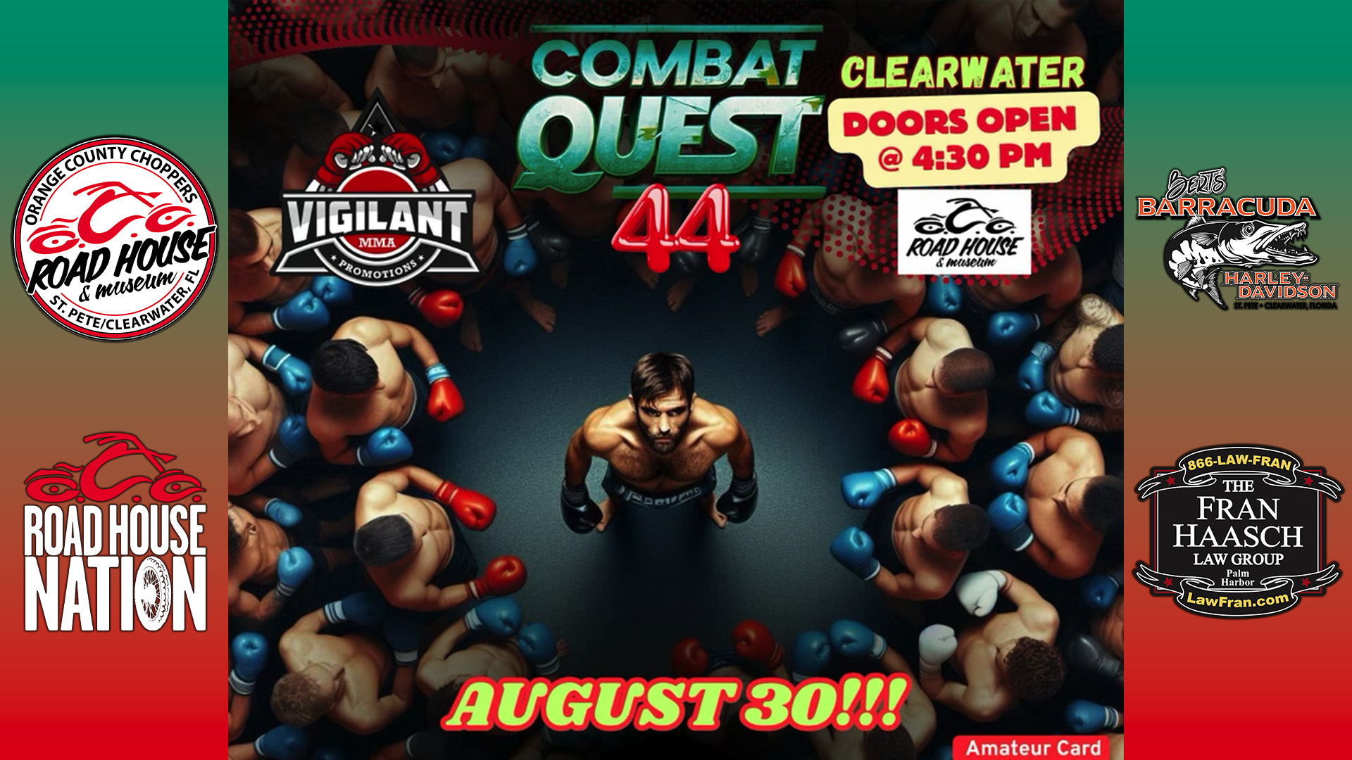 Vigilant MMA- Combat Quest: CQ44 – Fight | OCC Roadhouse