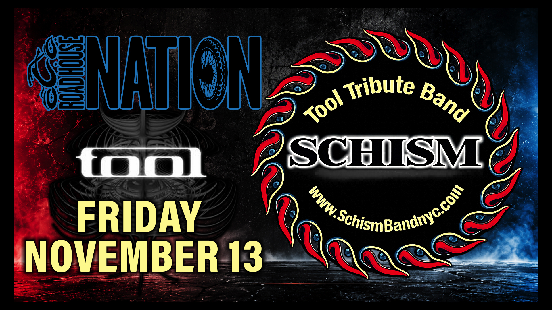Promotional poster for a Tool tribute band event featuring 