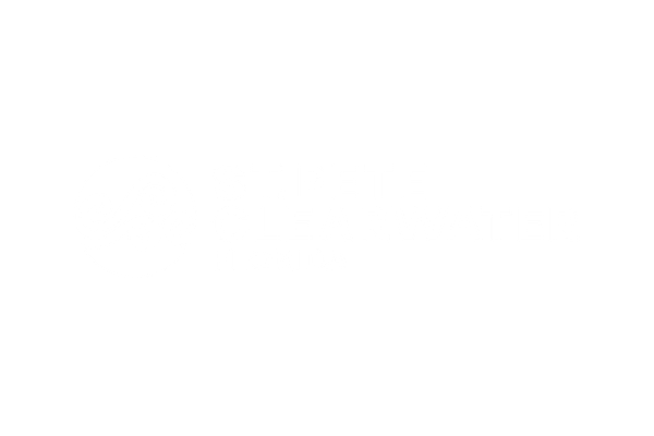 Logo for St. Pete/Clearwater, Florida, featuring a stylized circular wave icon.